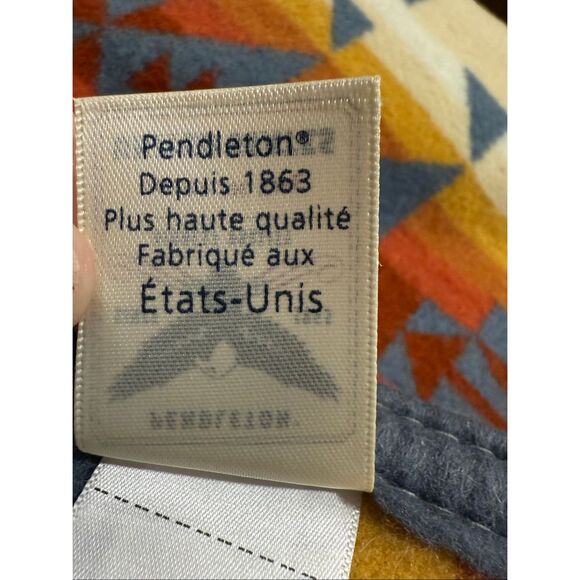 NWT Pendleton Beaver State Chief Joseph Wool Blend Blanket Slate Multi 64"x80" - Picture 11 of 14